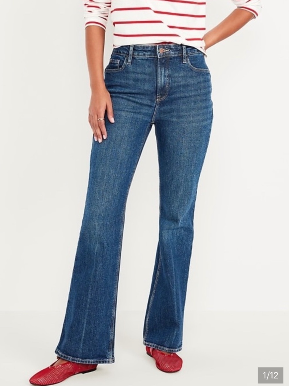 High rise flare jeans